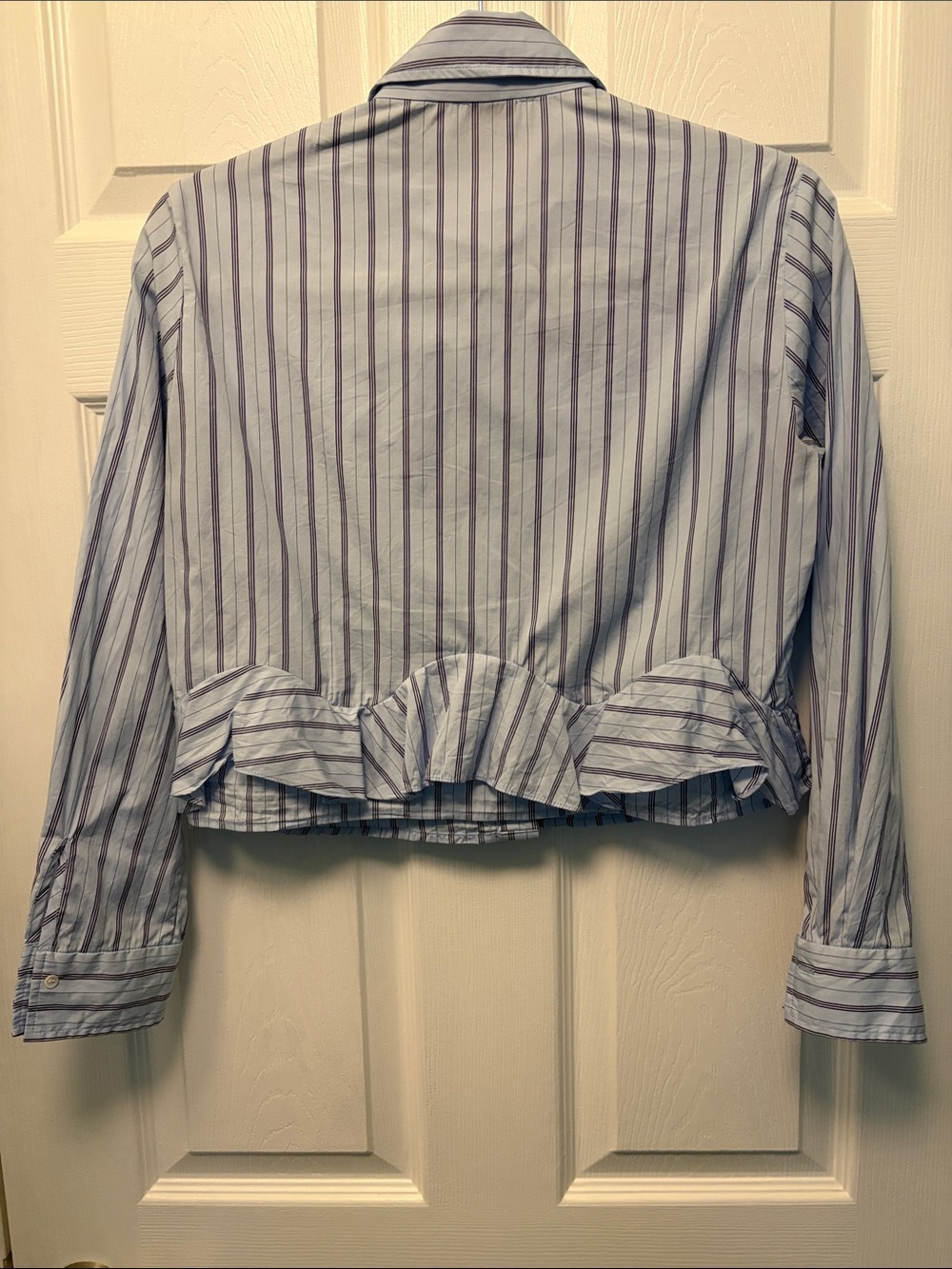 SANDRO Estela Ruffled Button Front Shirt - Picture 6 of 6